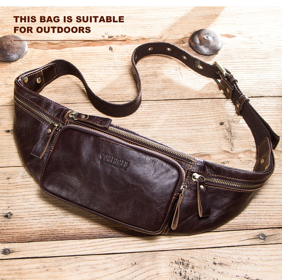 Leather waist bag for men - MB23