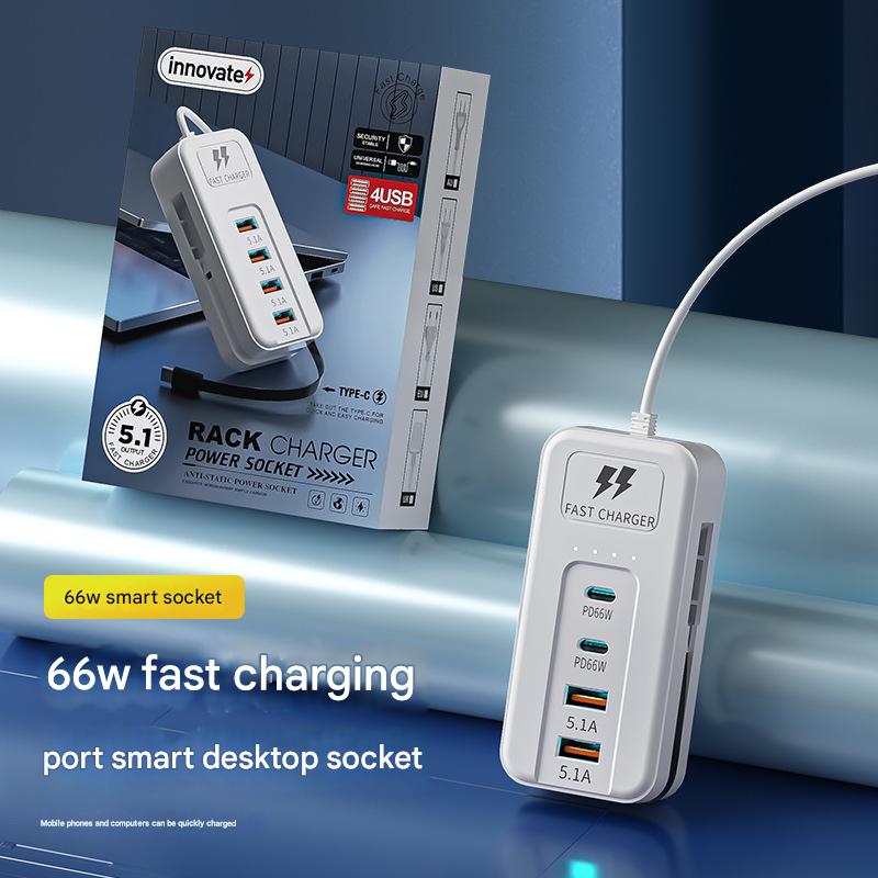 4-port fast charging 66W socket strip - Y/LF229